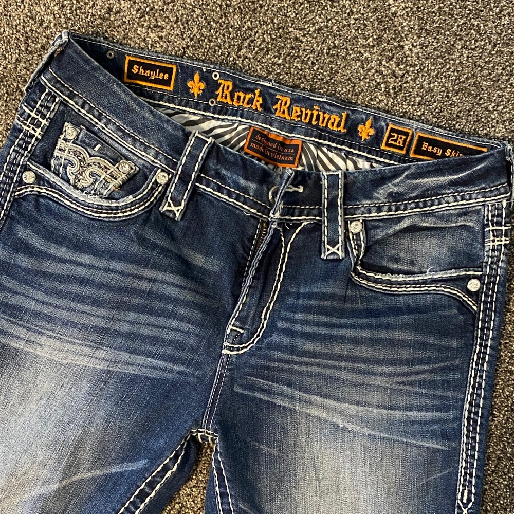 Rock Revival Shaylee Dark Blue Skinny Jeans